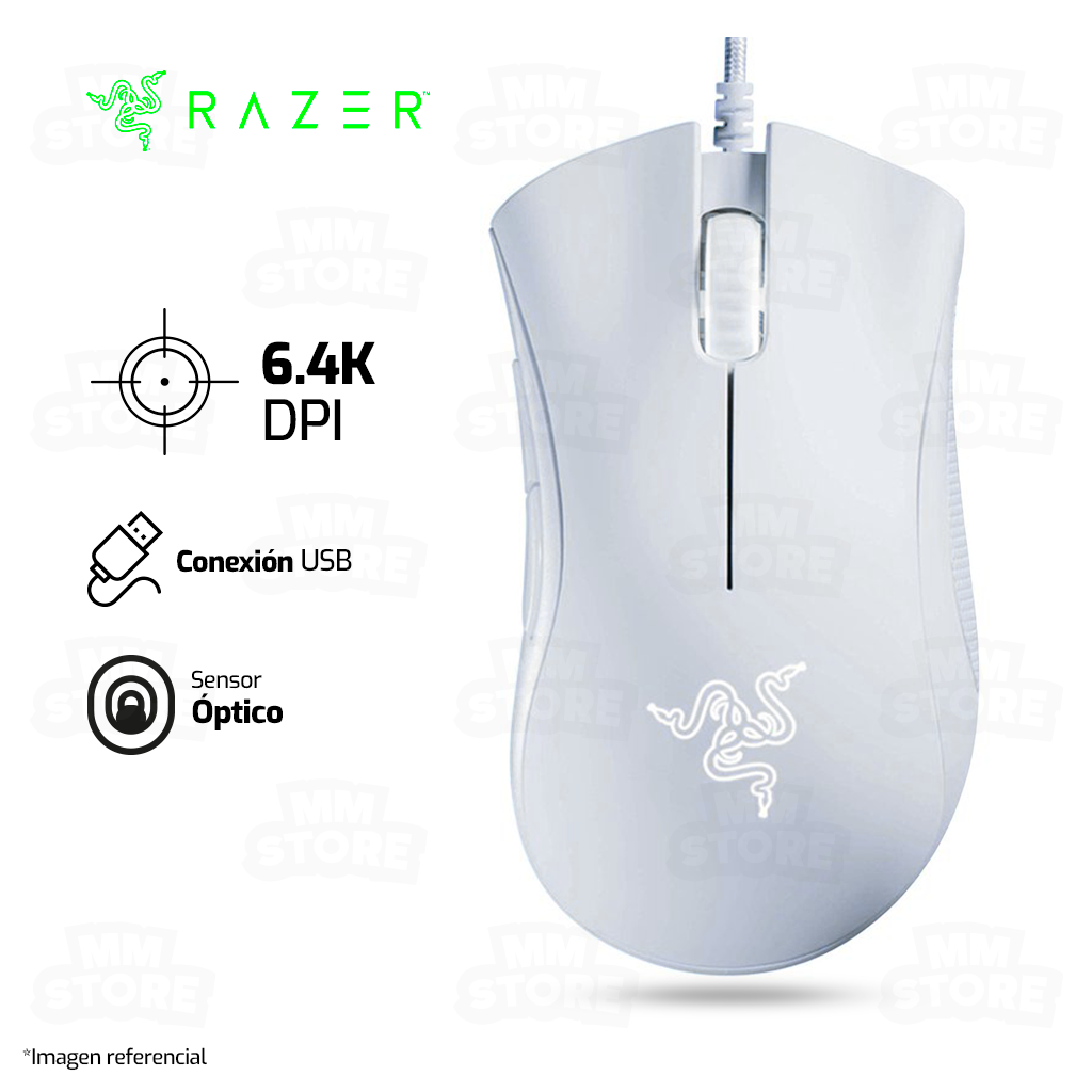 Mouse Razer DeathAdder Essential White Edition - Ergonomic Wired Gaming | ID001RZR44
