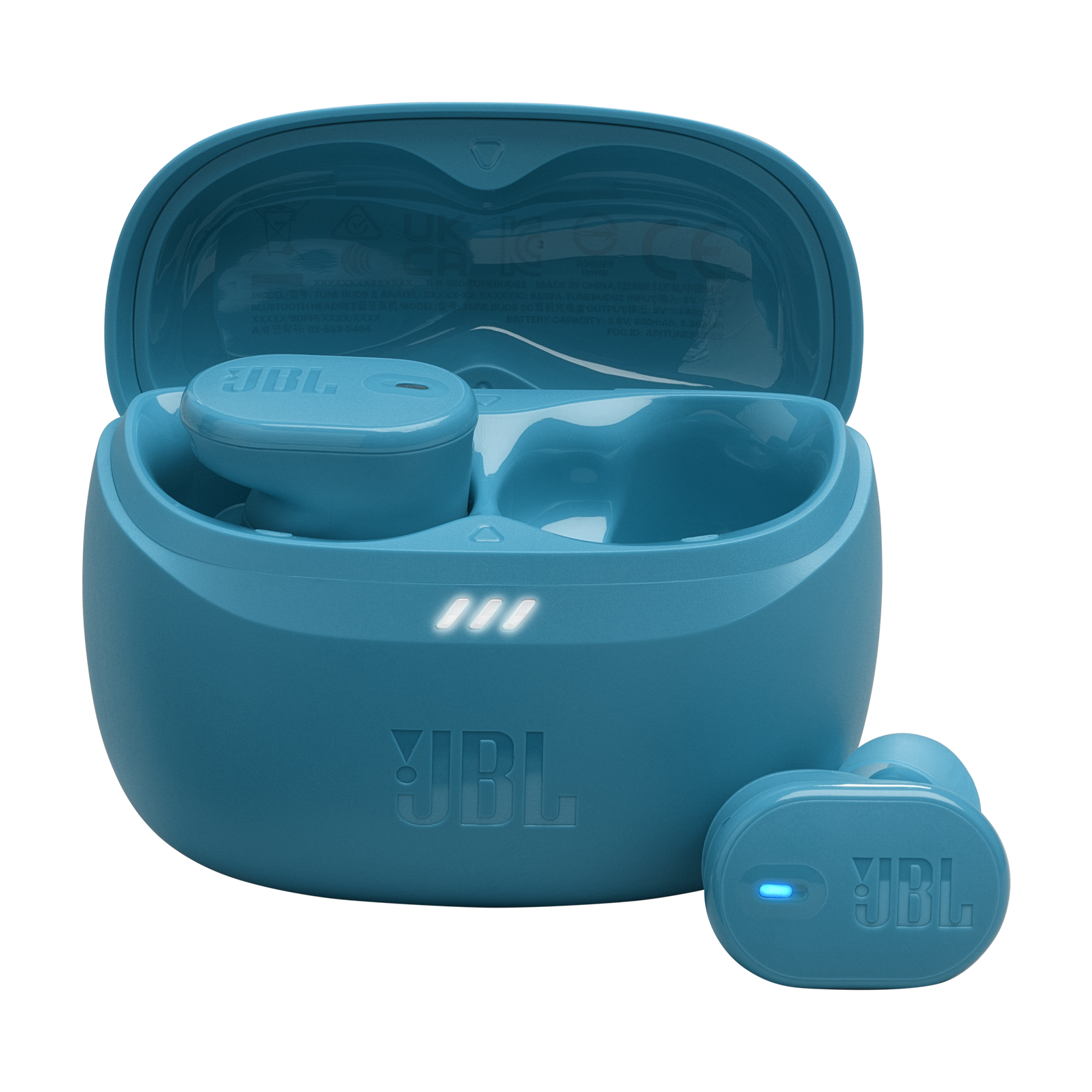 JBL Tune Buds 2 vista frontal azul