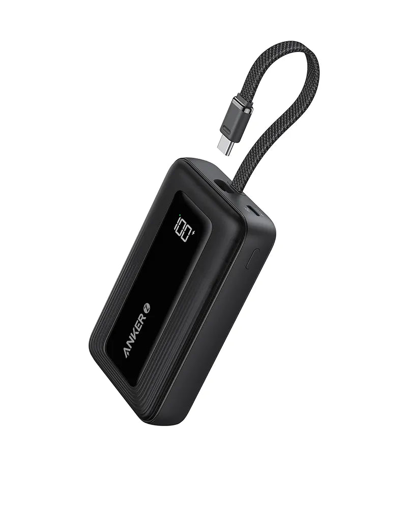 Anker powerbank 10.000 mAh 30W con cable USB C integrado , carga rápida PD