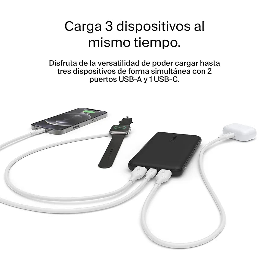Belkin powerbank 10.000 mAh 15W 2 USB A/1 USB C