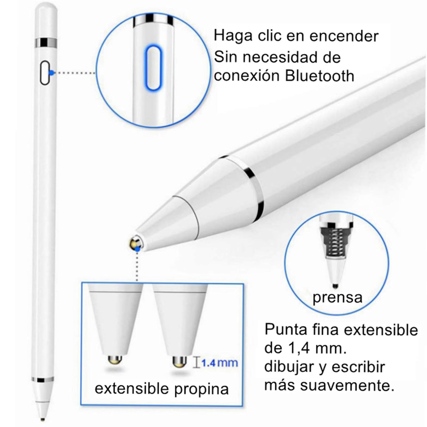 Lápiz Óptico Activo de punta fina Universal Para Celulares, Tabletas O Pc - Sys Shop Colombia