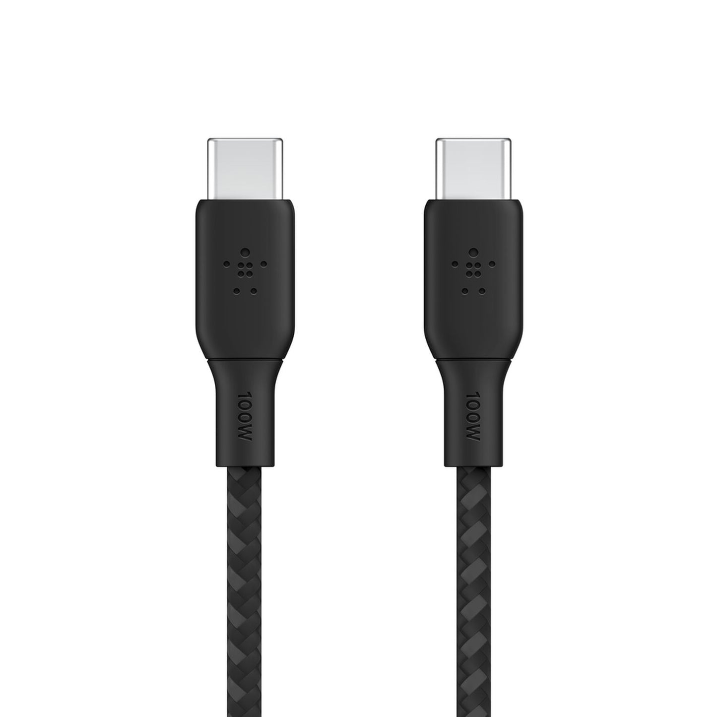 Cable Belkin USB-C 100W Trenzado Negro frente
