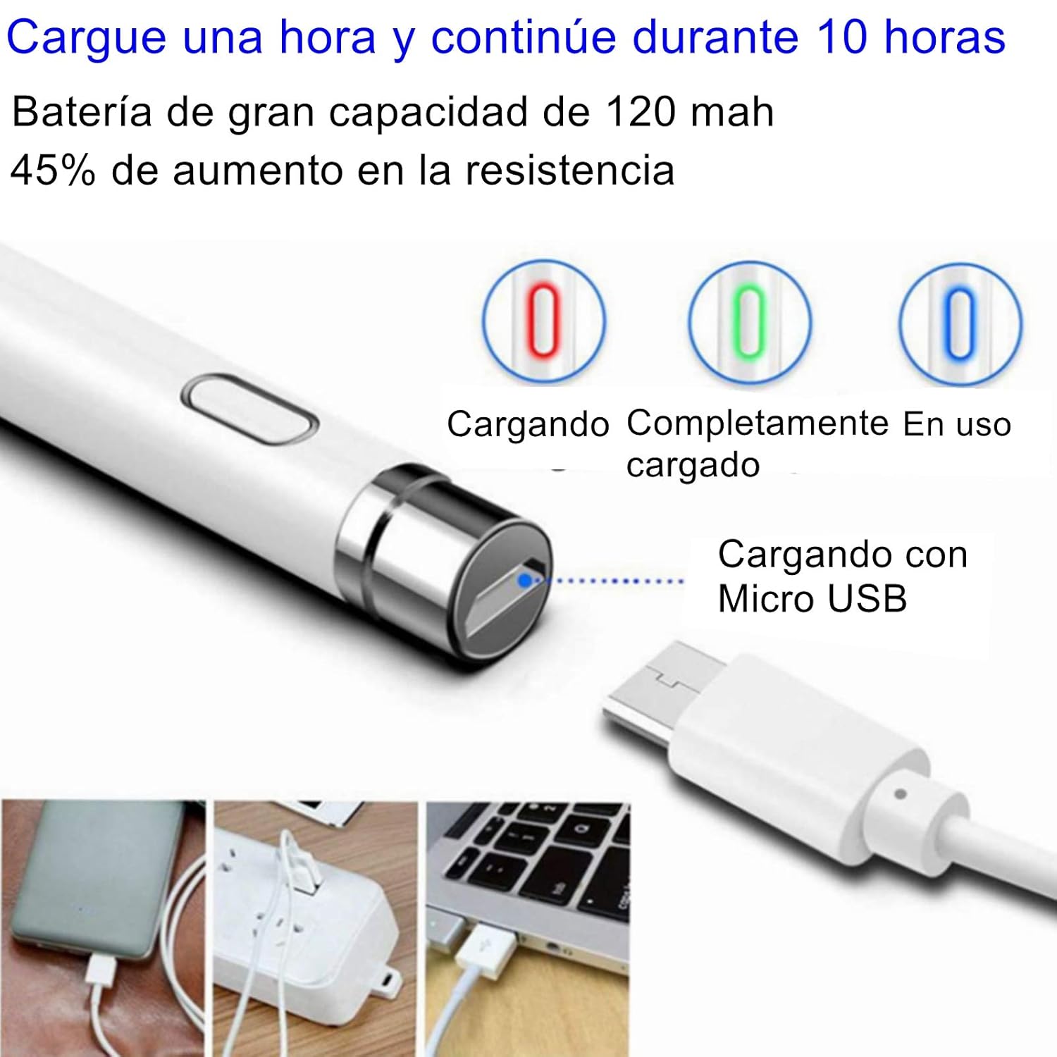 Lápiz Óptico Activo de punta fina Universal Para Celulares, Tabletas O Pc - Sys Shop Colombia