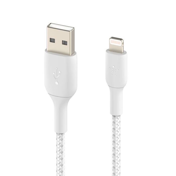 Cable Belkin CAA002 blanco trenzado detalle