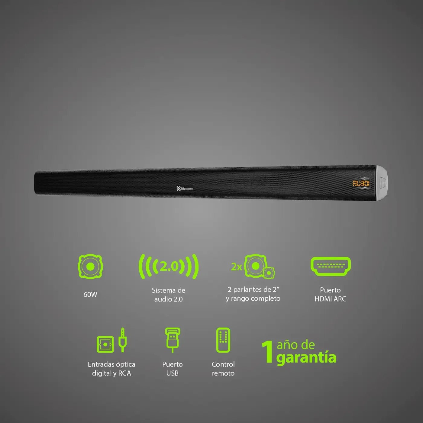 Klip Xtreme barra de sonido Bluetooth TunerBar KSB - 00A 60W - Sys Shop Colombia