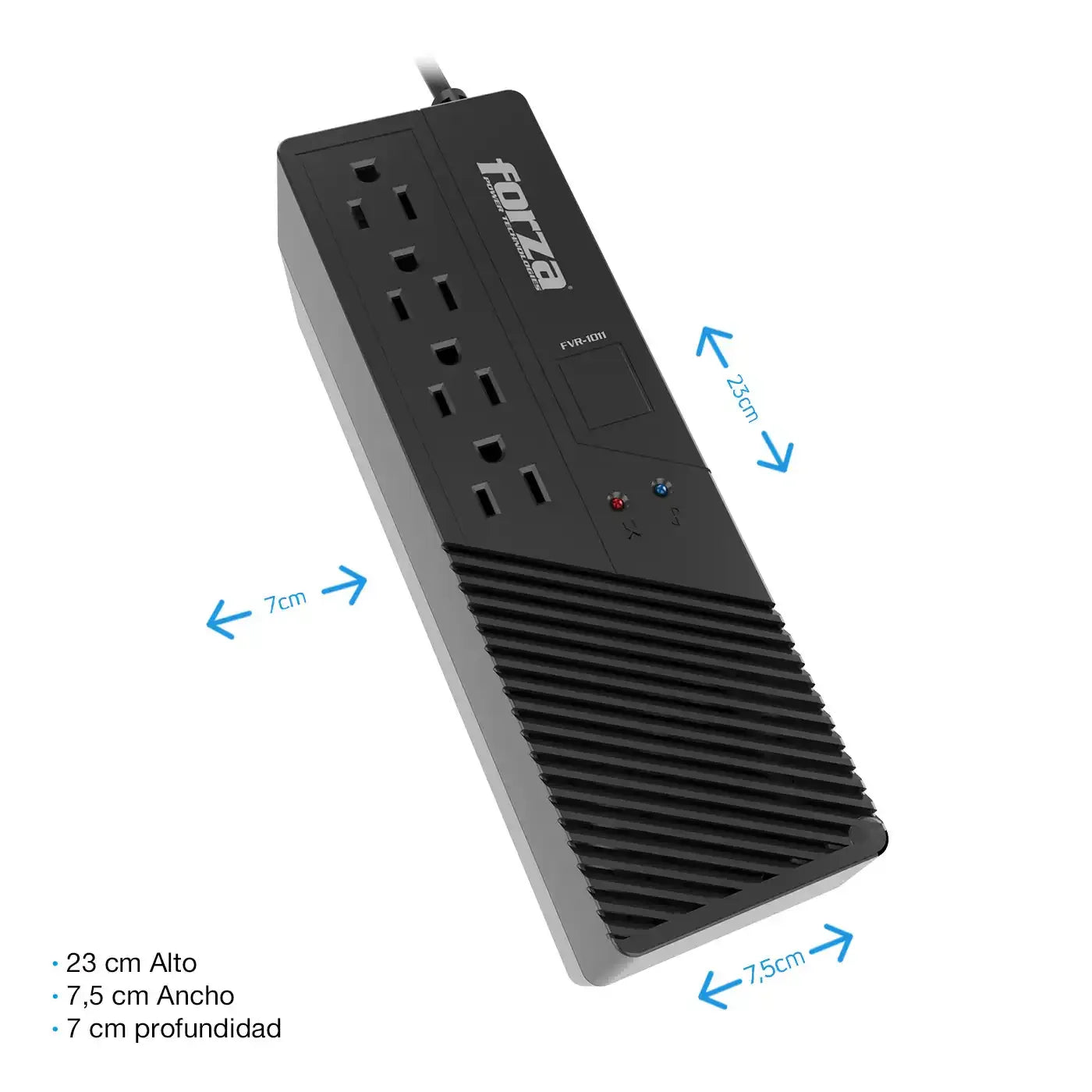 Forza regulador automático de voltaje 1000VA 550W 4 puertos - Sys Shop Colombia