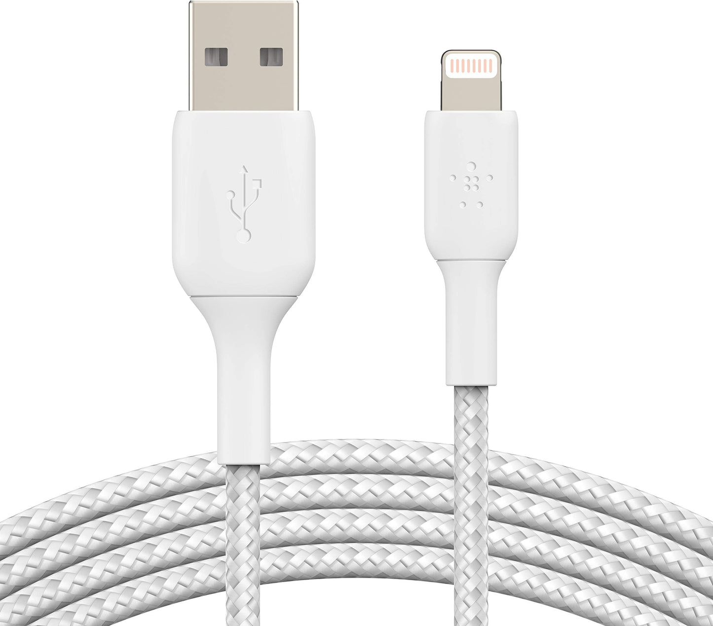 Cable Belkin trenzado Lightning blanco