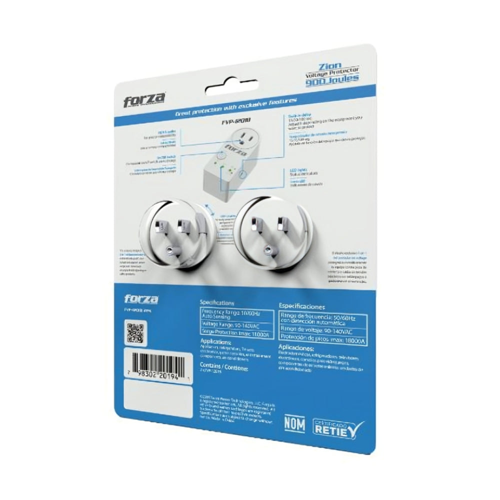 Set 2 Protectores Forza FVP-1201B blancos