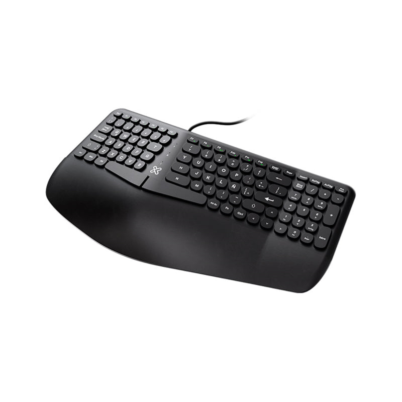 Teclado alámbrico ergonómico Klip Xtreme Evolve KBK-260S