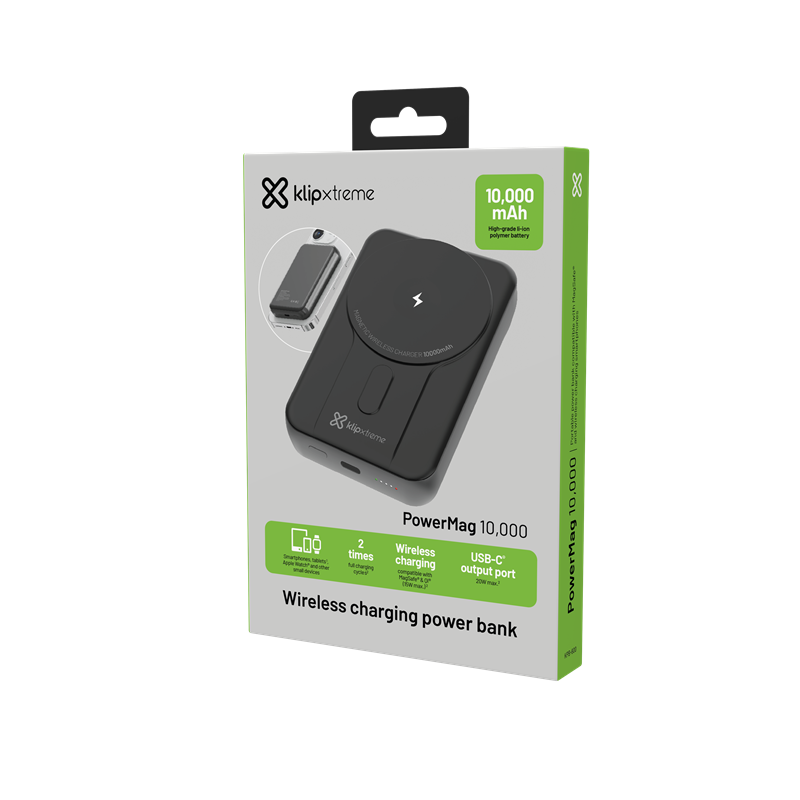 KlipXtreme PowerMag KPB-600 powerbank magnética 10.000 mAh PD 20W USB C