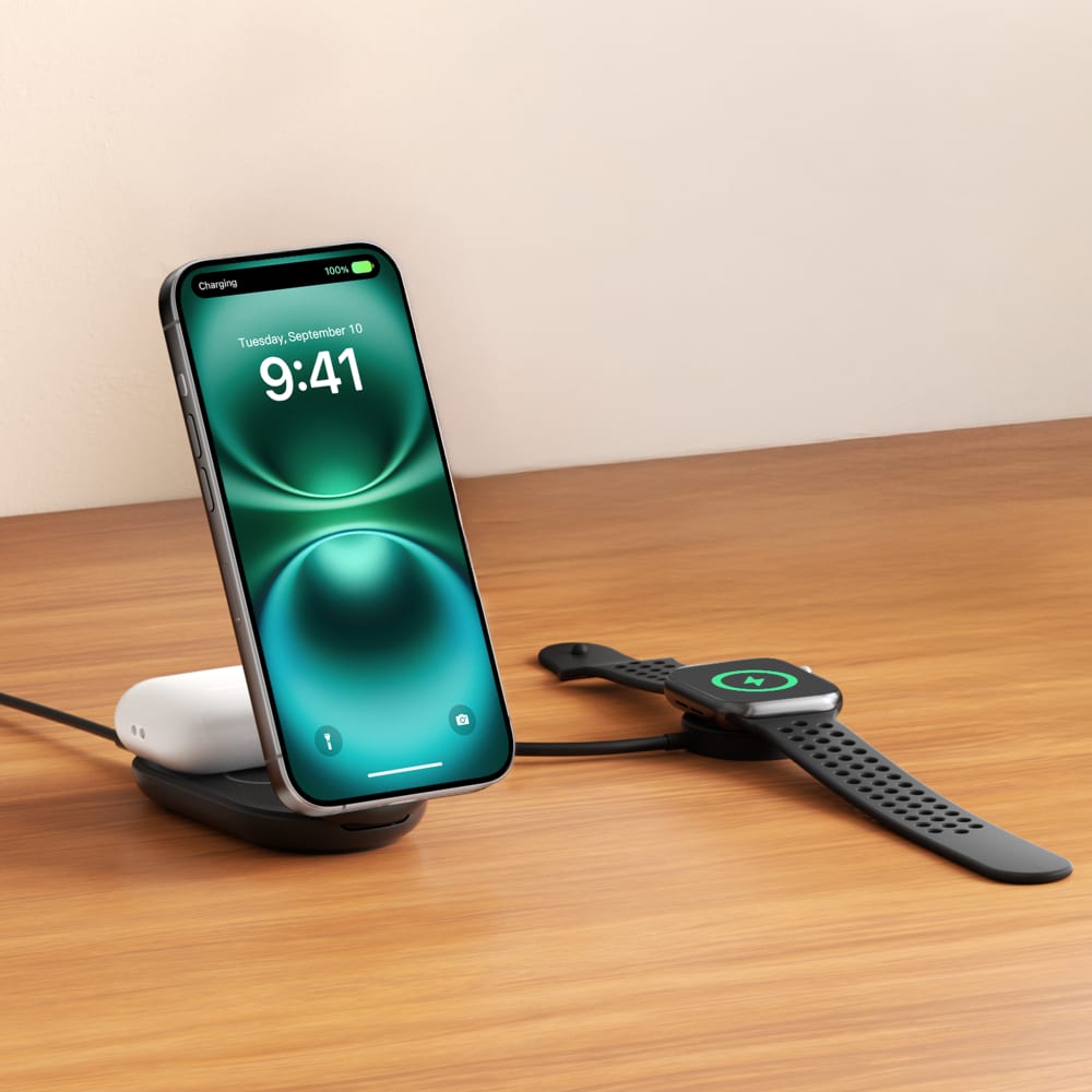 Belkin Qi2 25W 2 in 1 Compact Black | WIZ039TTBK
