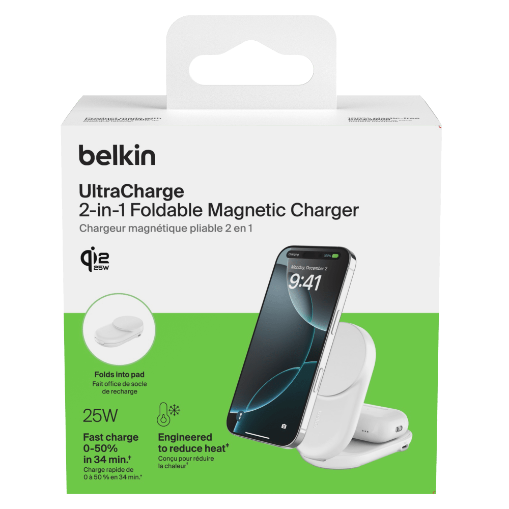 Belkin Qi2 25W 2 in 1 Compact White | WIZ039TTWH