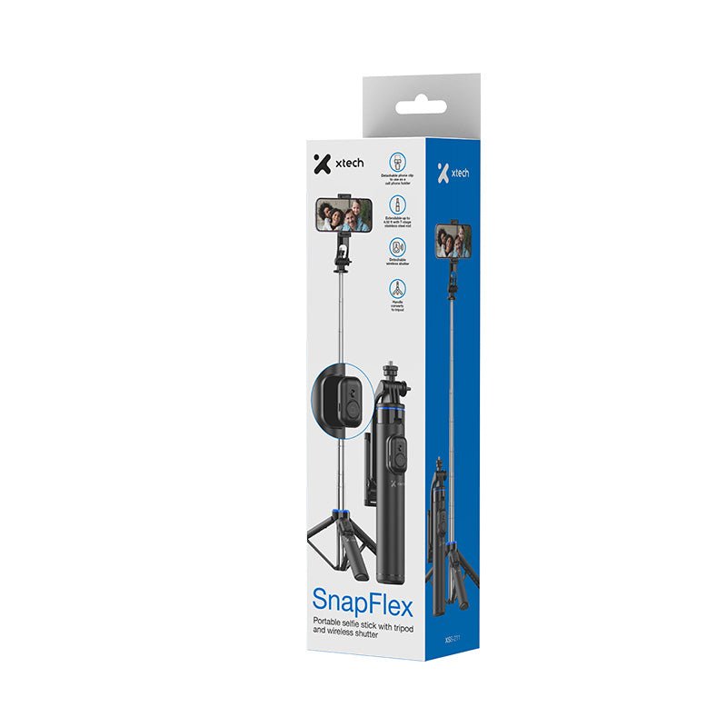 Xtech SnapFlex | Selfie stick con trípode y control remoto XSS - 211 - Sys Shop Colombia