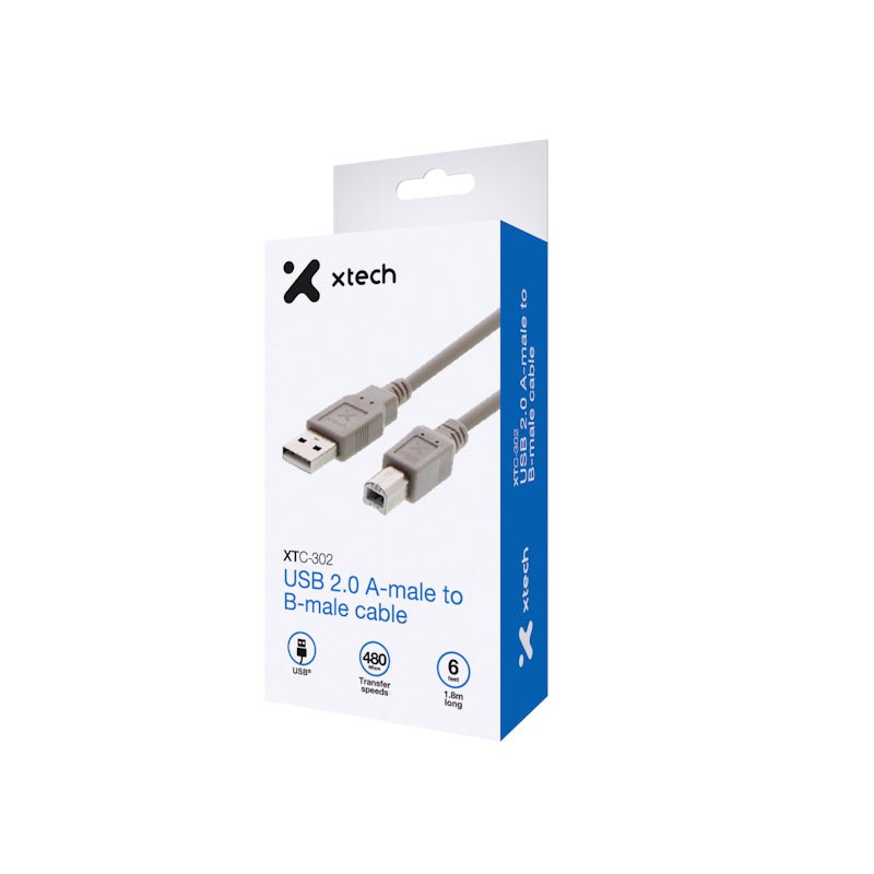 Xtech cable para impresora USB A a usb B 1.8metros - Sys Shop Colombia