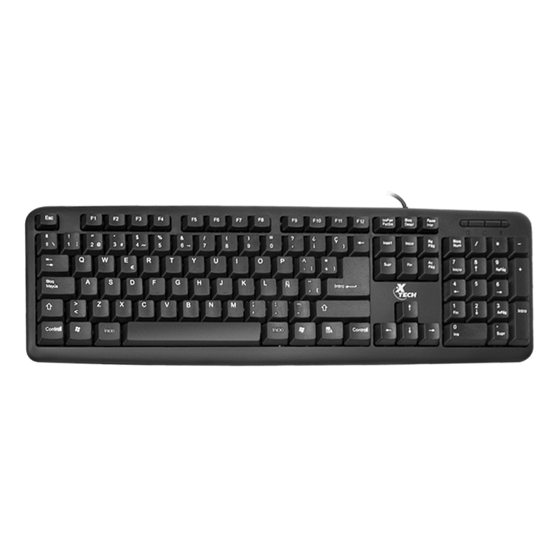 Xtech teclado en español con cable USB XTK - 092S teclas suaves y ergonómicas - Sys Shop Colombia