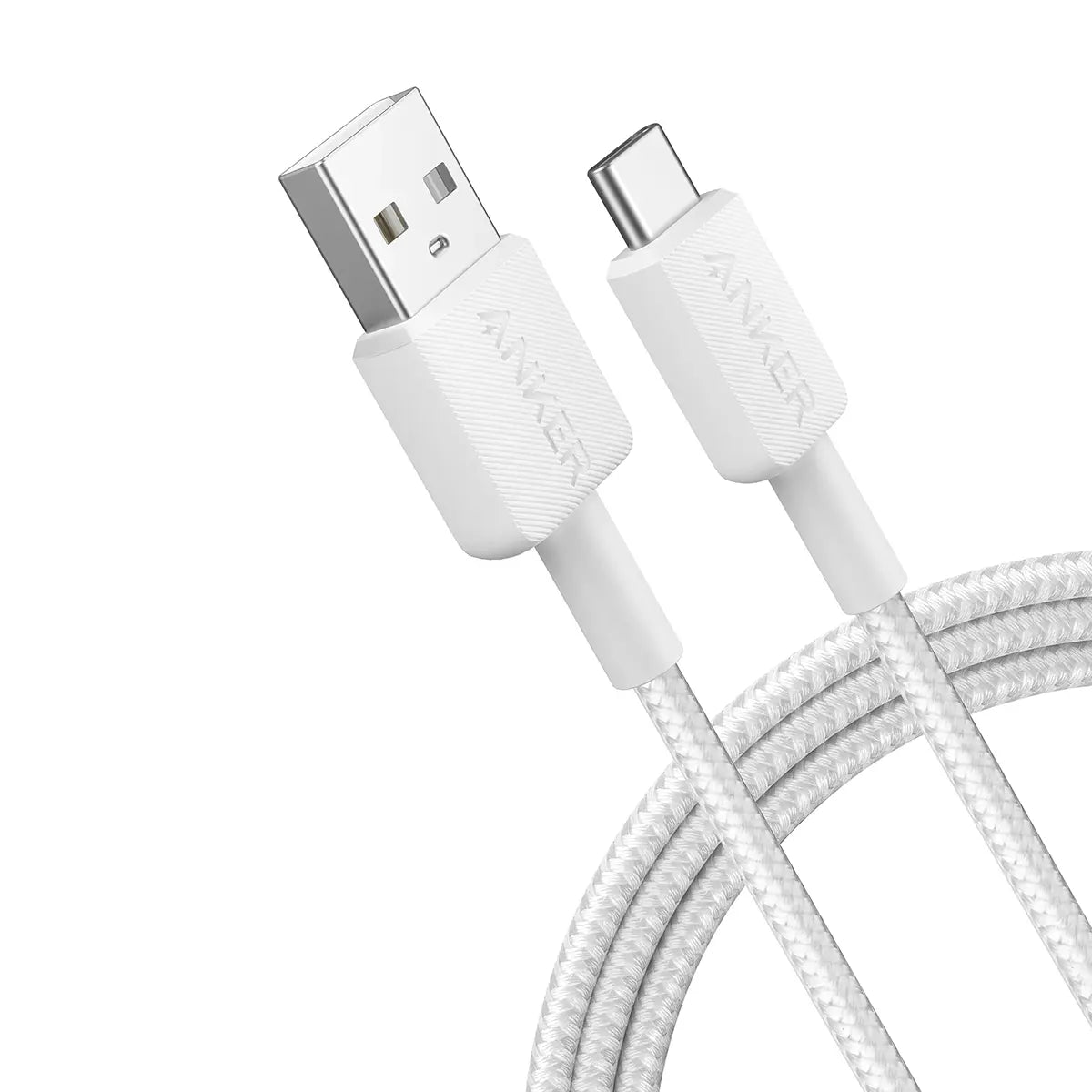 Anker 322 USB-A to USB-C Cable 6ft Braided White | A81H6H21