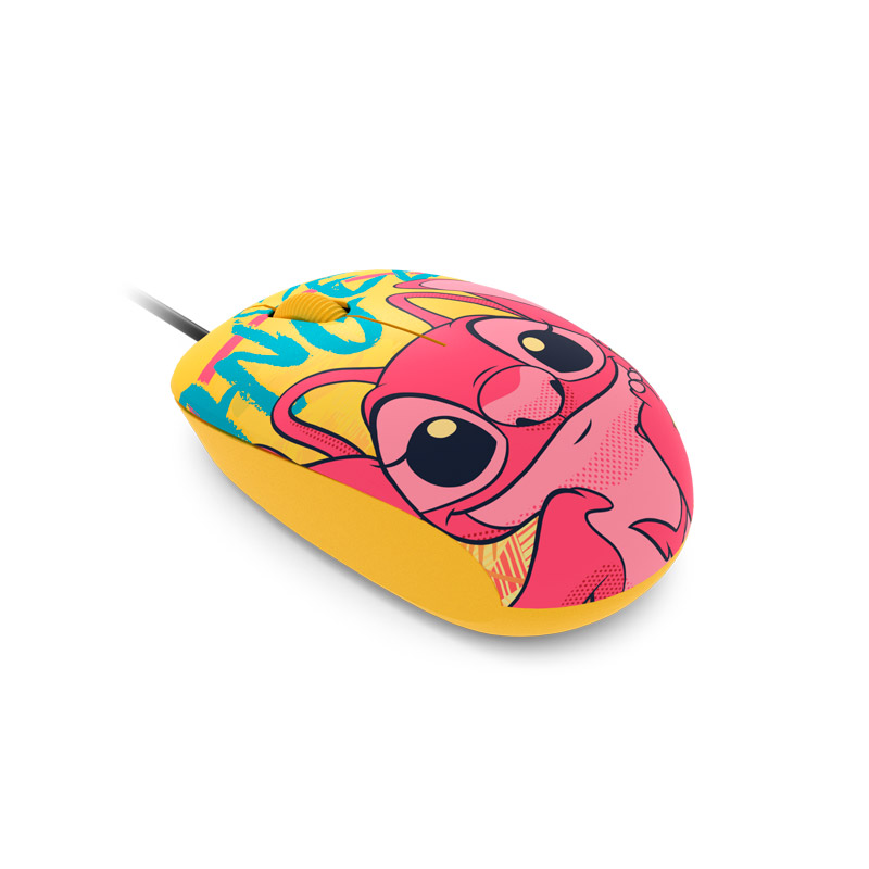 Mouse con Cable USB Xtech Edición Disney Stitch XTM-D406ST-YL | 1200 DPI | Licencia Oficial Disney