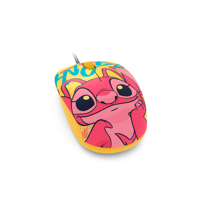 Mouse con Cable USB Xtech Edición Disney Stitch XTM-D406ST-YL | 1200 DPI | Licencia Oficial Disney