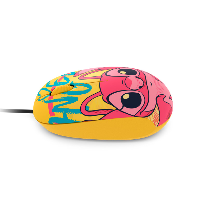 Mouse con Cable USB Xtech Edición Disney Stitch XTM-D406ST-YL | 1200 DPI | Licencia Oficial Disney
