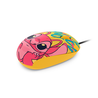 Mouse con Cable USB Xtech Edición Disney Stitch XTM-D406ST-YL | 1200 DPI | Licencia Oficial Disney