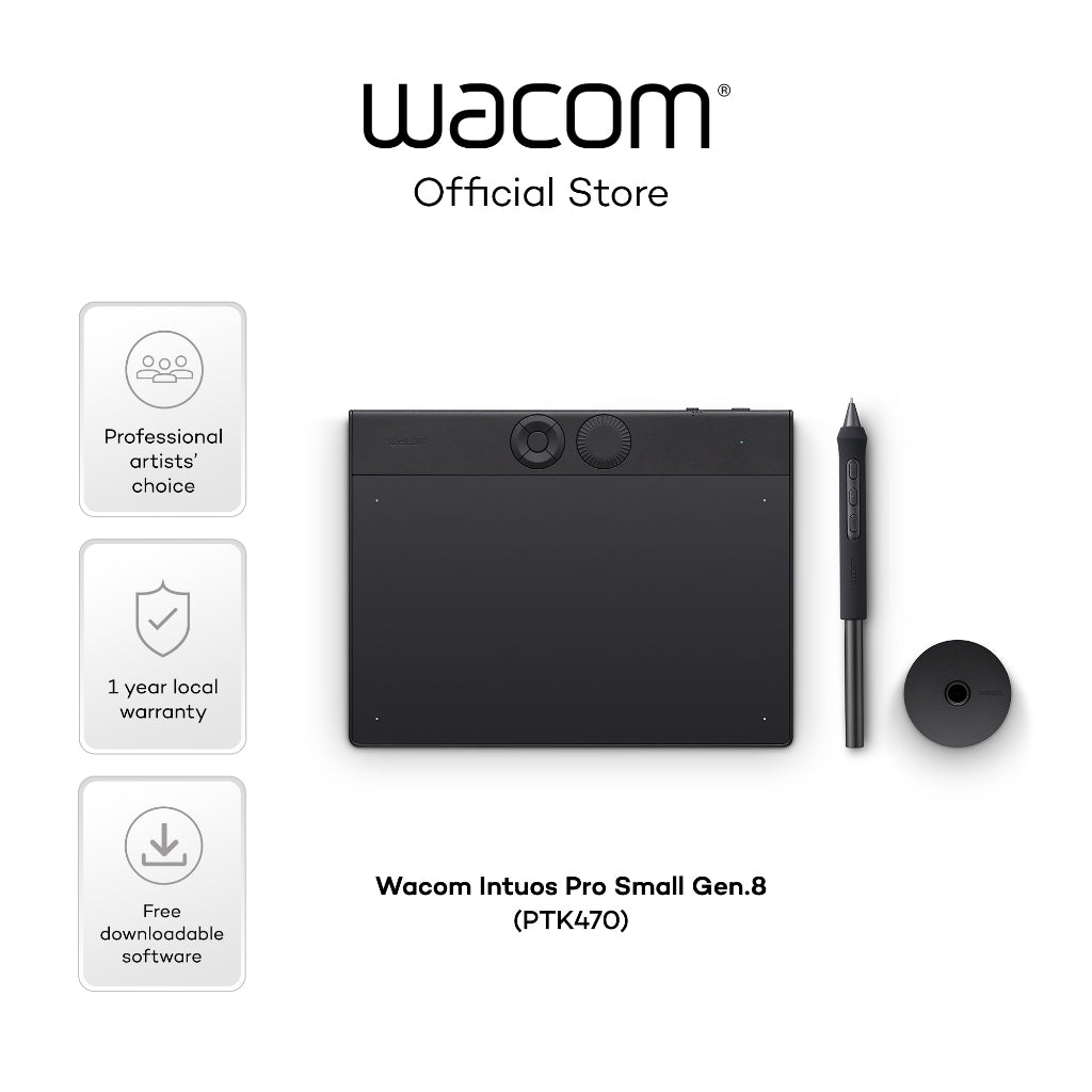 Tableta Gráfica Wacom Intuos Pro Small PTK-470 Negra | PTK470K0A